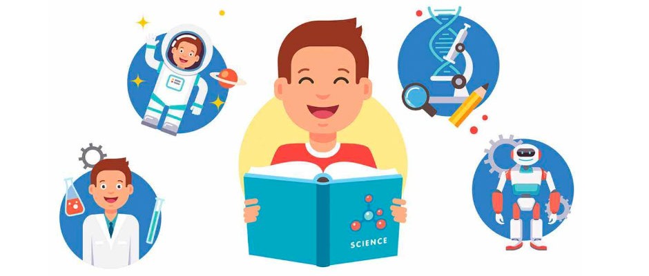 Science Books For Kids Concept.